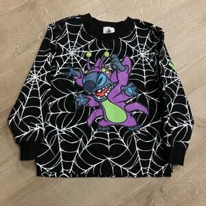 Walt Disney World Stitch Spider Web Long Sleeve T-Shirt Youth Boys Kids Size 4